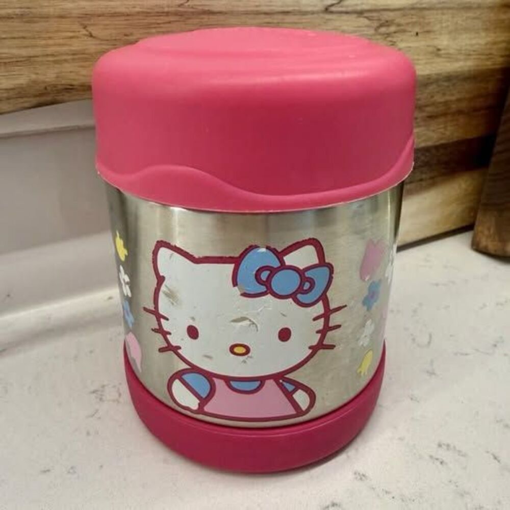 Hello Kitty 10oz Stainless Steel Thermos Funtainer Insulated Container Pink